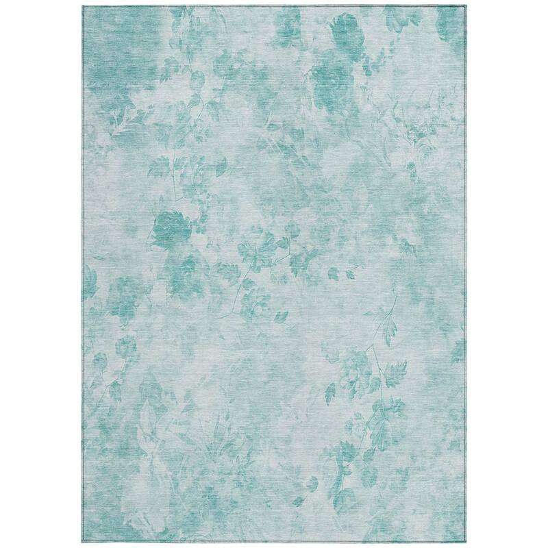 HomeRoots Floral Transitional Rectangle Outdoor Rug