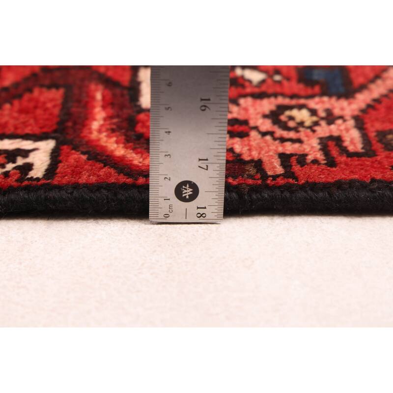 ECARPETGALLERY Hand-knotted Andelz Red Wool Rug - 4'3 x 9'5