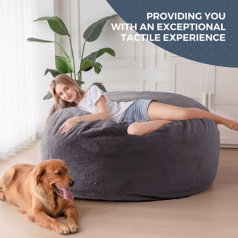 Giant Convertible Bean Bag Chair, Folds from Beanbag to Floor Mattress Bed