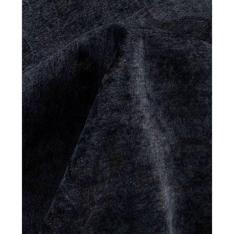 Overdyed One-of-a-Kind Hand-Knotted Area Rug - Black - 8' 1" x 10' 4"