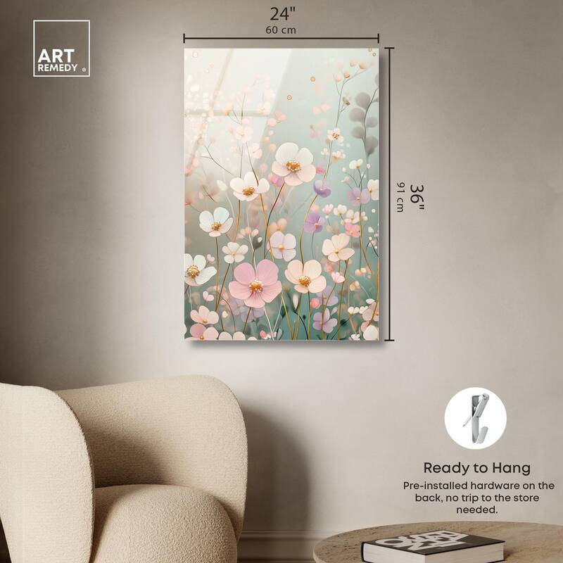 Tiny Blooms I Acrylic by Art Remedy, Ready to Hang