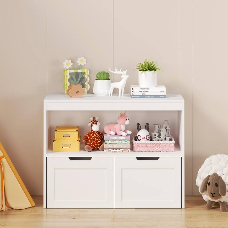 Book Organizer, toy Storage Cabinet Organizer, White