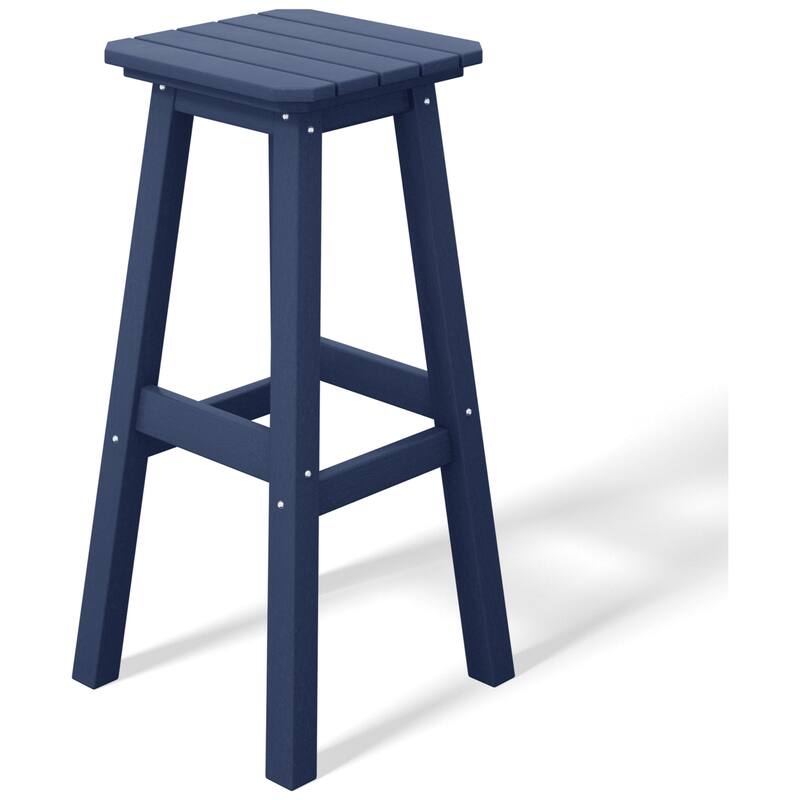 Polytrends Laguna Hdpe All Weather Outdoor Patio 29" Square Bar Stool