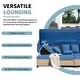 preview thumbnail 14 of 16, Modern Outdoor 4-piece UV-proof Resin Wicker Patio Sofa Set with Retractable Canopy