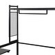 preview thumbnail 42 of 54, Roomfitters Twin/ Full Size Metal Daybed with Movable Desk, Metal Grid Design, Functional Shelves and Hanging Rack