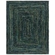 preview thumbnail 70 of 147, SAFAVIEH Georgine Handmade Braided Bohemian Cotton Rug 8' x 10' - Dark Green/Blue