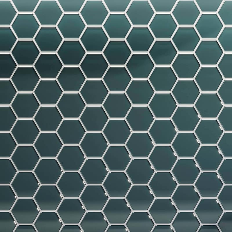 Cruz Bay Studio MKT2853 3" Beehive - 10" x 12" Geometric Wall Tile - - Marine Gloss