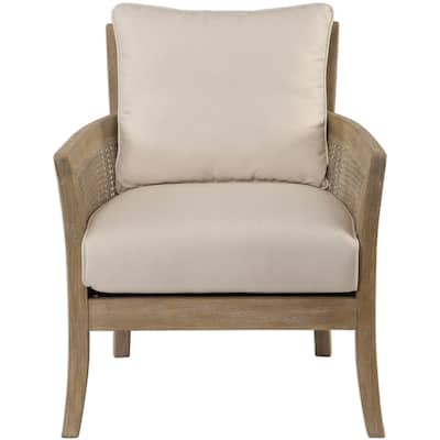 Uttermost Encore 28-3/4" Wide Rubber Wood Framed Dual Arm Accent Chair