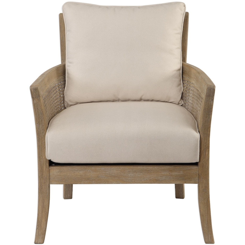 Uttermost Encore 28-3/4" Wide Rubber Wood Framed Dual Arm Accent Chair