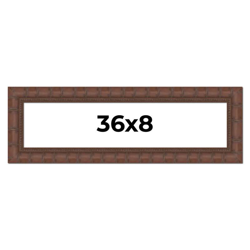 36x8 Frame Pewter Solid Wood Picture Frame Width 1.625 Inches | Interior Frame Depth 0.6875 Inches