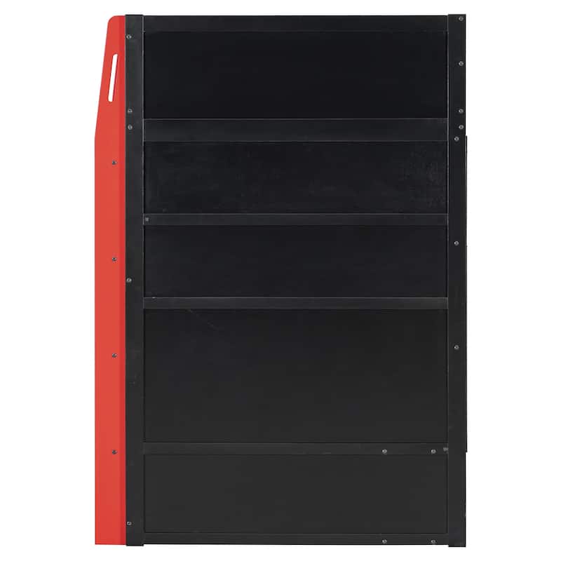 Full Size Gaming Loft Bed Esports-Inspired Bed with Desk Shelves and Charging Station for Gaming Bedroom Setup, Esports Hotels