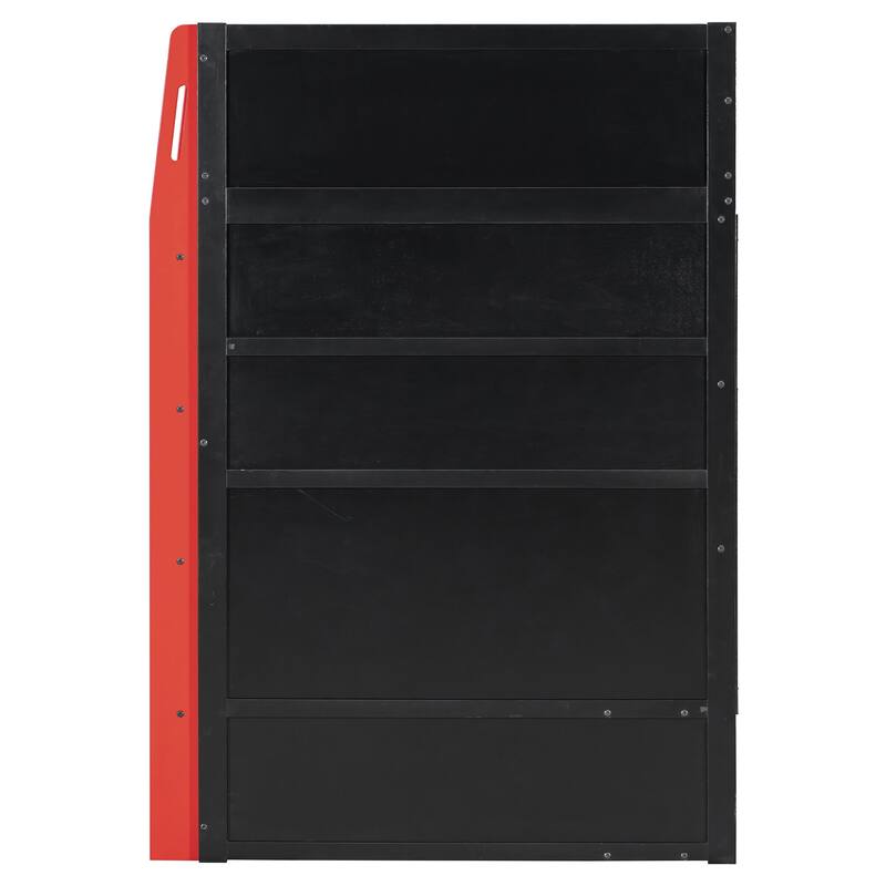 Twin Loft Bed with Esports Desk, RGB Lighting, and Gaming Storage Shelves