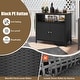 preview thumbnail 17 of 18, Costway Patio Rattan Storage Cabinet with Acacia Wood Countertop Open - See Details
