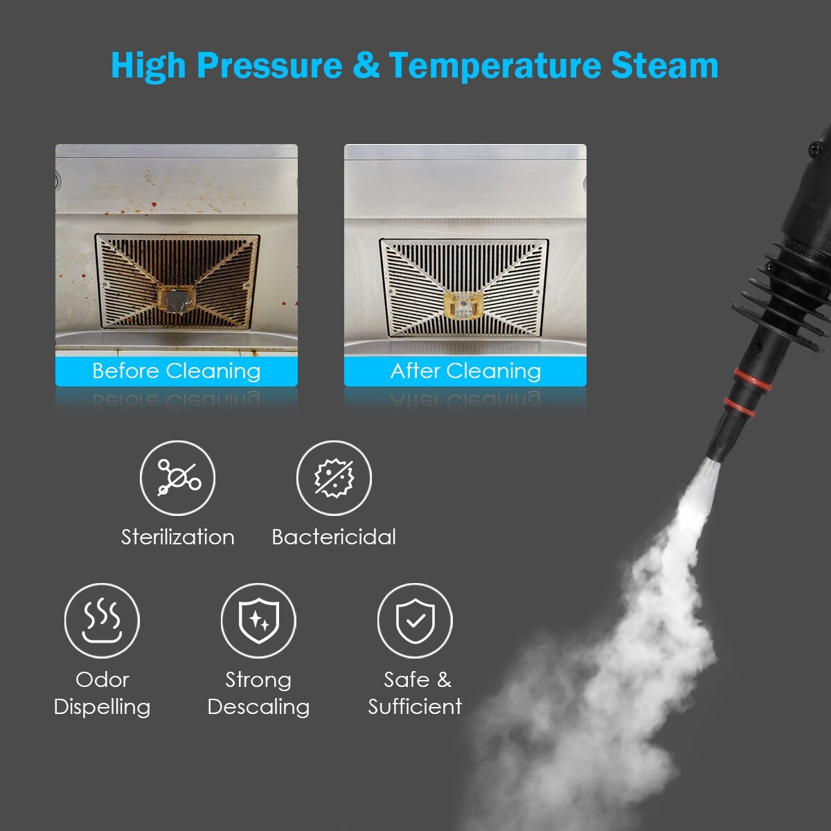 simplyUSAhello 1050 W Multifunction Portable Steamer Household Steam Cleaner with Attachments r