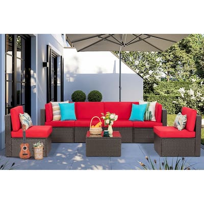 Futzca 7 Pieces Outdoor Patio Furniture Sets