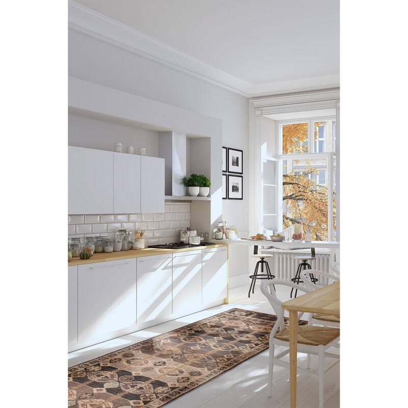 ECARPETGALLERY Hand-knotted Finest Agra Jaipur Grey Wool Rug - 2'5 x 7'10