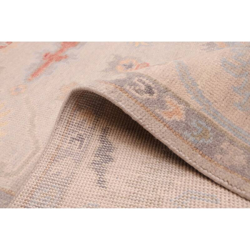 ECARPETGALLERY Hand-knotted Modern Oushak Light Grey Wool Rug - 8'2 x 9'10