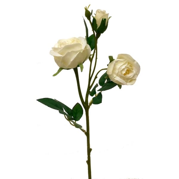 Creamy White English Garden Rose Artificial Flower Bed Bath & Beyond