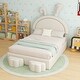 preview thumbnail 32 of 42, Upholstered Velvet Platform Bed with 2 Storage Benches White - Full