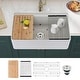preview thumbnail 1 of 8, Dornberg Fireclay 30" L X 20" W Workstation Farmhouse Kitchen Sink With Accessories