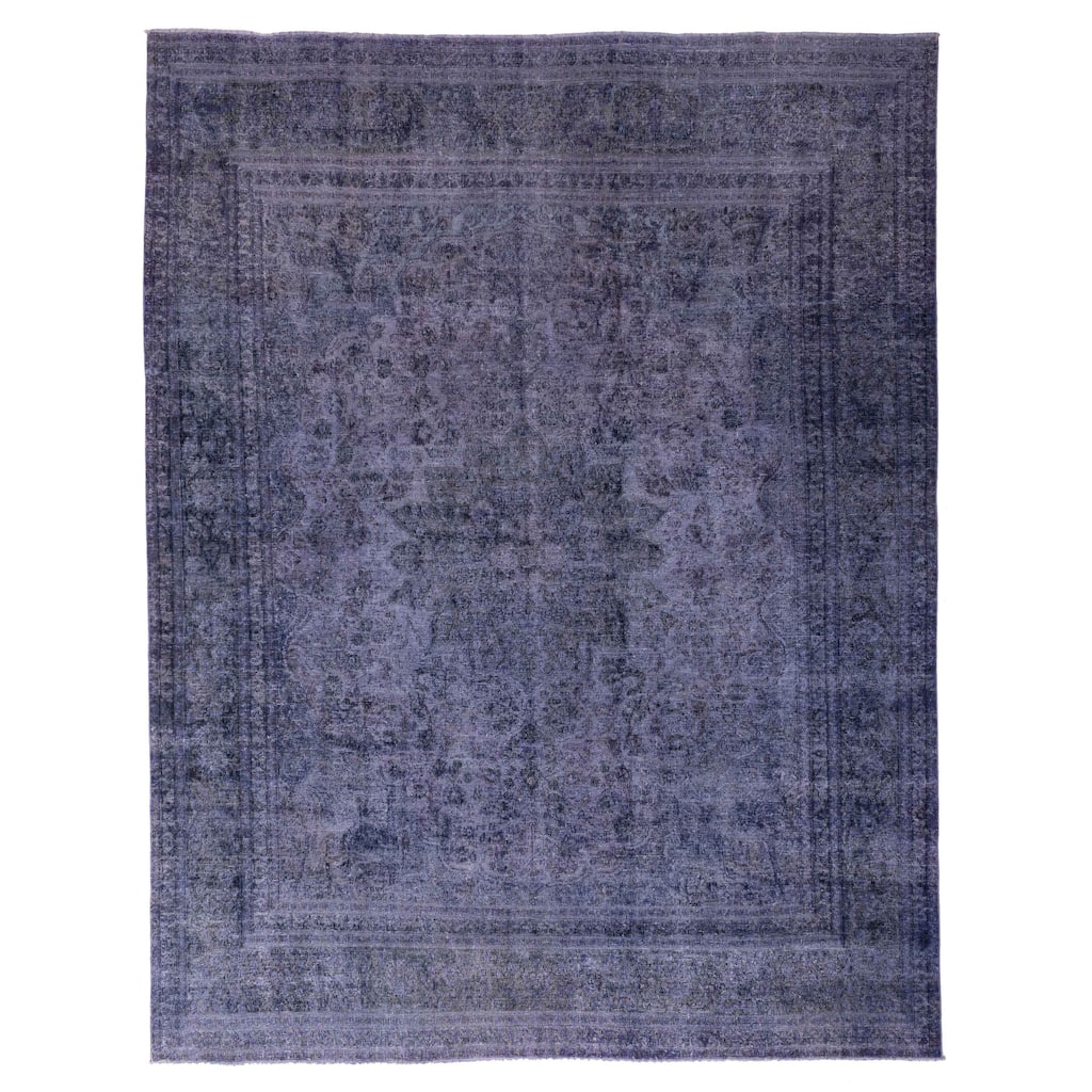 ECARPETGALLERY Hand-knotted Color Transition Indigo Wool Rug - 9'6 x 12'4