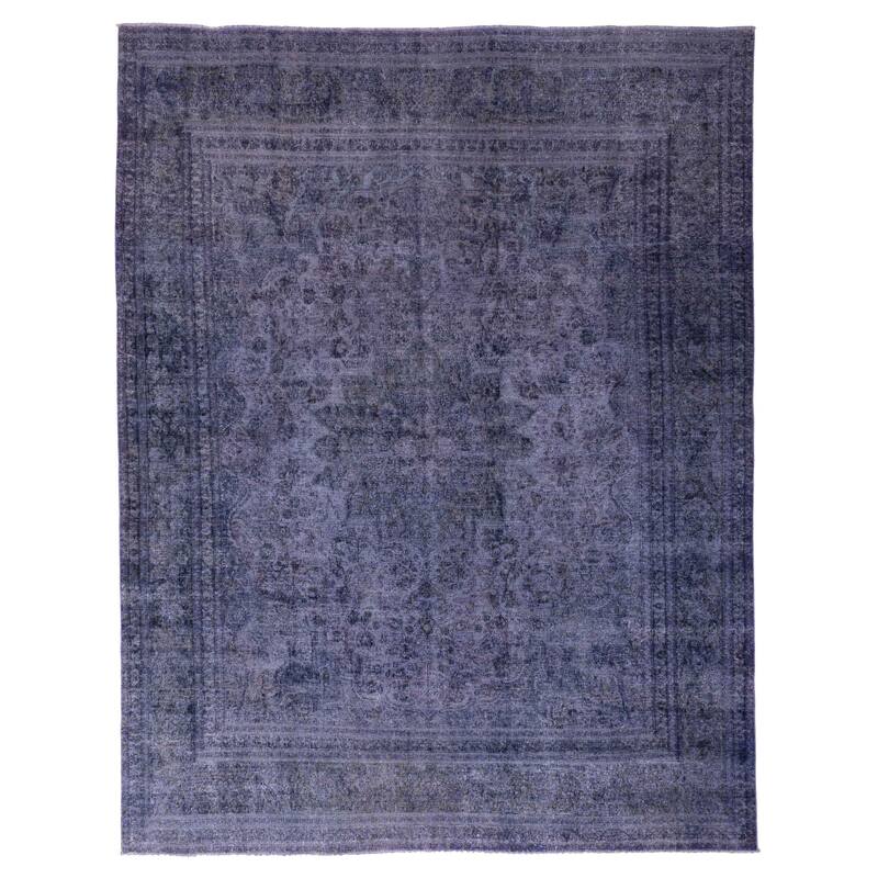 ECARPETGALLERY Hand-knotted Color Transition Indigo Wool Rug - 9'6 x 12'4