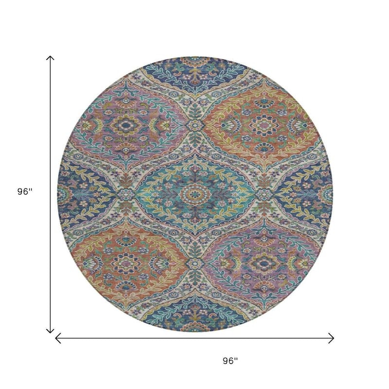 HomeRoots Floral Traditional Rectangle Outdoor Rug
