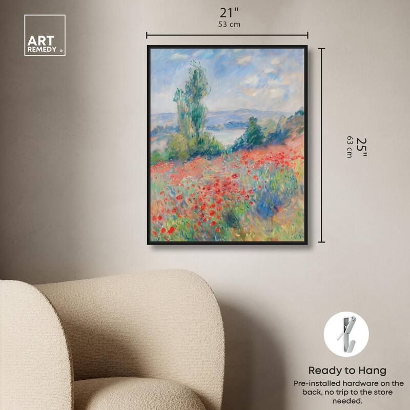 Blanket of Poppies I Canvas by Art Remedy