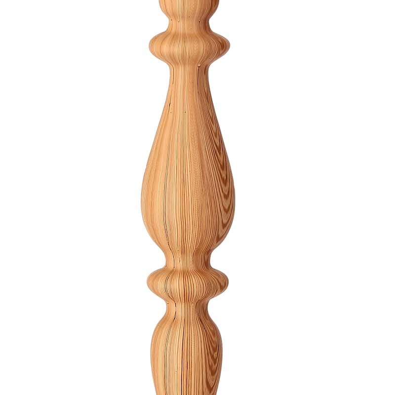 11" Glass Woodtone Finial Ornament Set of 2