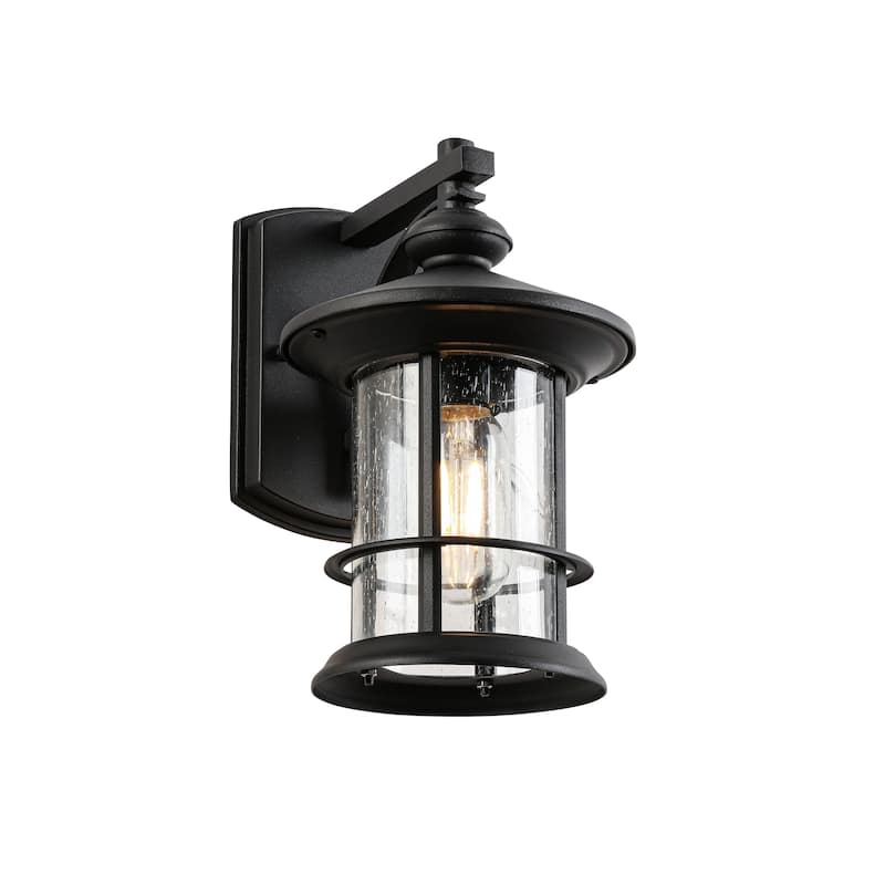 Waterproof Outdoor Hardwired Wall Lantern Sconce with Clear Glass