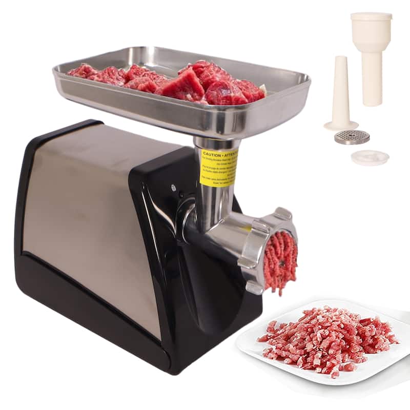 Anmytek Heavy Duty Stainless Steel Electric Meat Grinder with Sausage Stuffer 570 Watt - 13.38 in×11.61 in×7.08 in