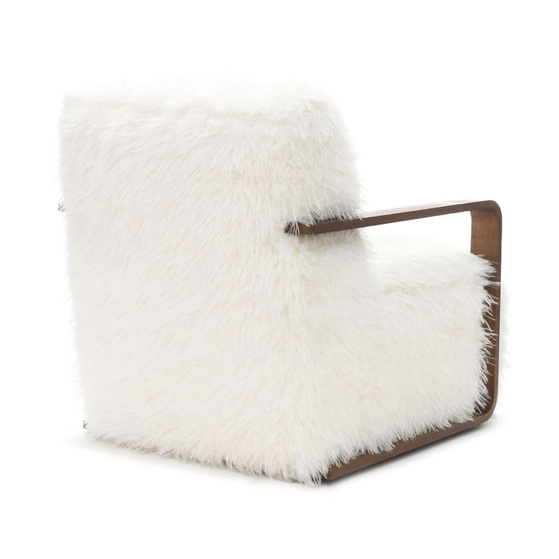 Furniture of America Neyra Modern 28-inch Faux Fur Accent Arm Chair