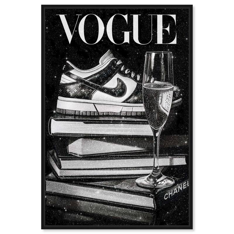 Sneaker Glitz and Glam Cover Canvas by Art Remedy - Black - 20" x 30"
