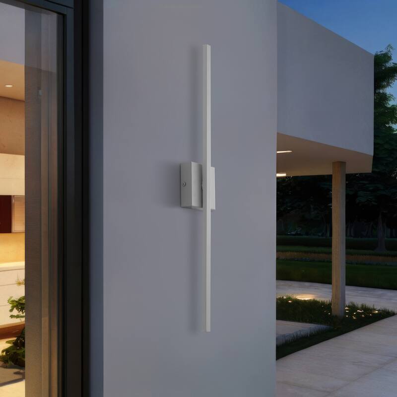 Palco Modern Minimalist Indoor/Outdoor Metal 350-Degree Rotatable Dimmable Integrated LED Wall Sconce, by JONATHAN Y