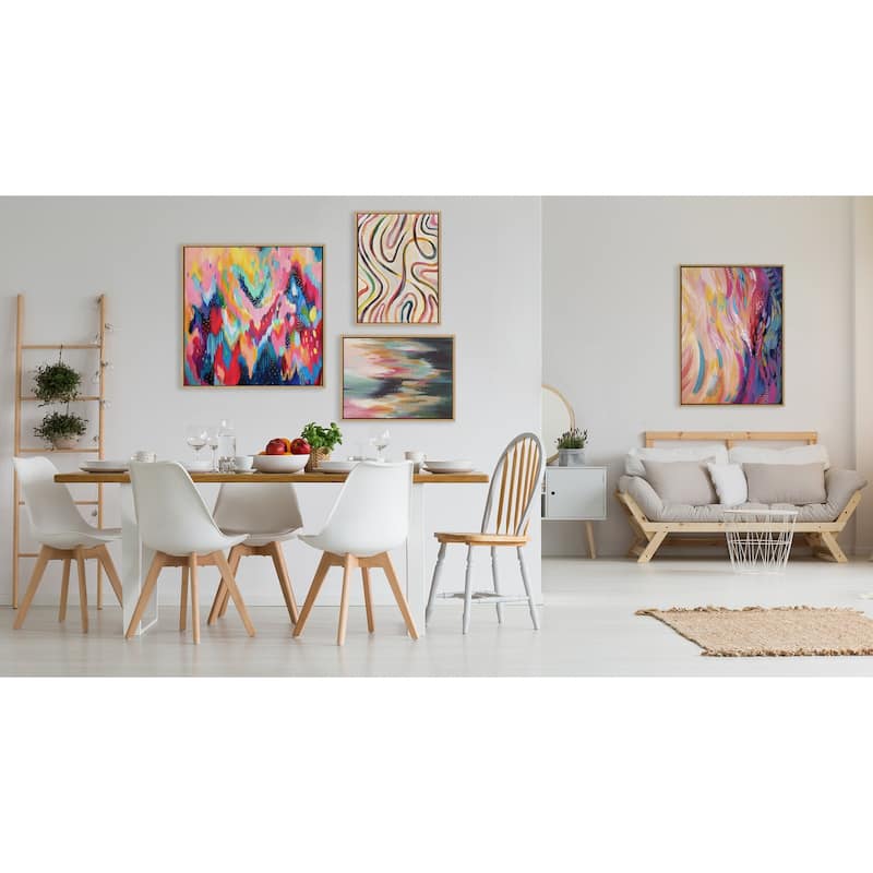 Kate and Laurel Sylvie EV Brushstroke 100 Frame Canvas by Jessi Raulet