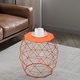 preview thumbnail 1 of 15, Adeco Accents Geometric Iron Side Table