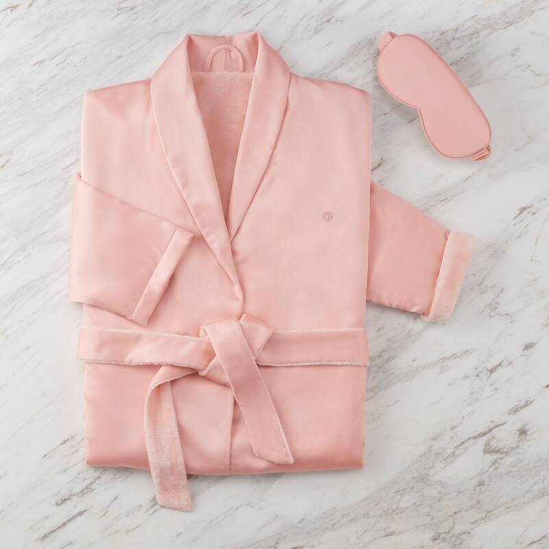 Clean Design Home x Martex Satin Robe And Eyemask Gift Set