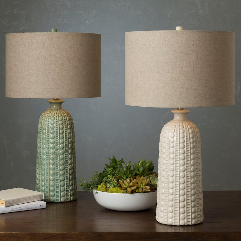 Artistic Weavers Hollywood Table Lamp with Glazed Ceramic Base