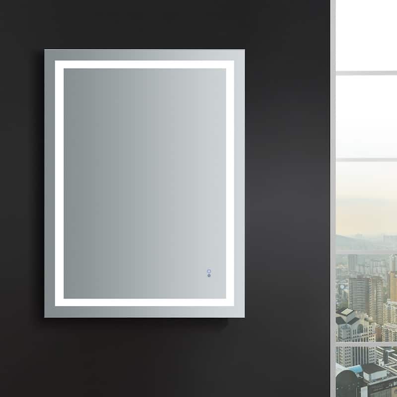 Fresca Luminosa 36" x 48" Framed Bathroom Mirror with LED Lighting and