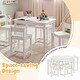 preview thumbnail 10 of 18, Gymax 5-Piece Kids Table and Chairs Set Solid Rubber Wood Toddler