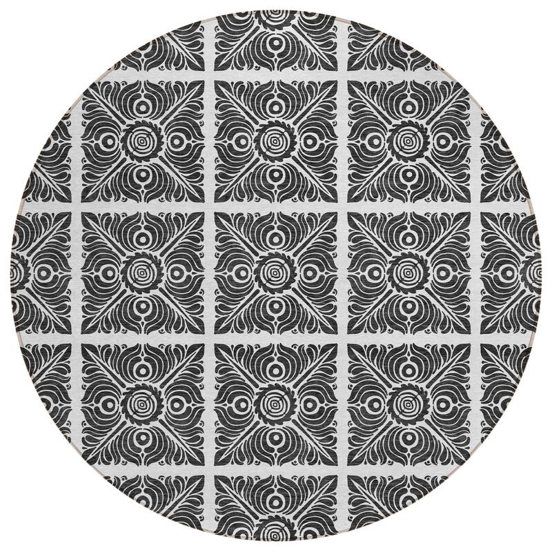 Machine Washable Indoor/ Outdoor Chantille Mosaic Rug