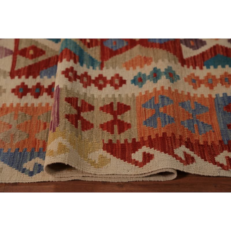 Southwestern Style Kilim Oriental Rug Flatweave Wool Carpet - 8'3"x 11'3"