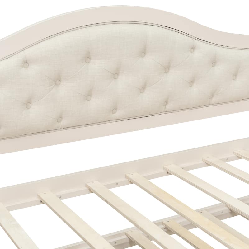 Twin Upholstered Daybed with Pull-Out Trundle & Storage Drawers by Harper&Bright Designs
