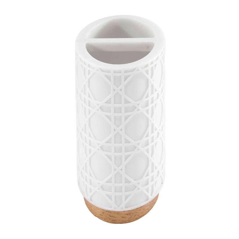 Nicole Miller Lena Toothbrush Holder - White