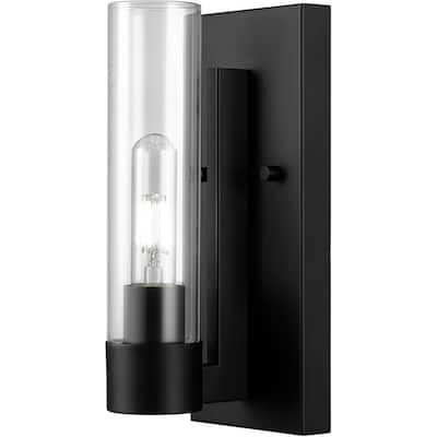 1-light wall light black mount light ‎iron cylindrical light