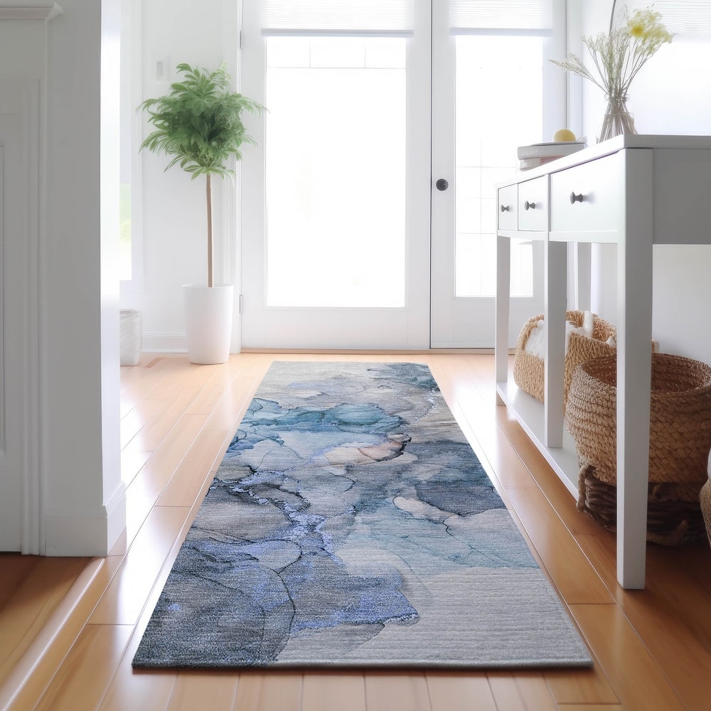 Premium Washable Super Soft Contemporary Watercolor Mayfield Rug