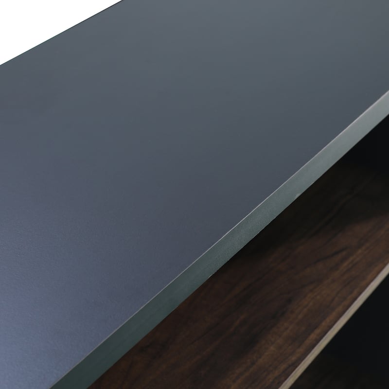 72" Farmhouse Walnut Wood Electric Fireplace TV Stand with Storage Open Compartment