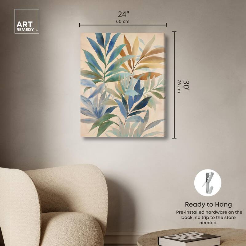 Leaf Labyrinth II Canvas by Art Remedy, Gallery Wrapped