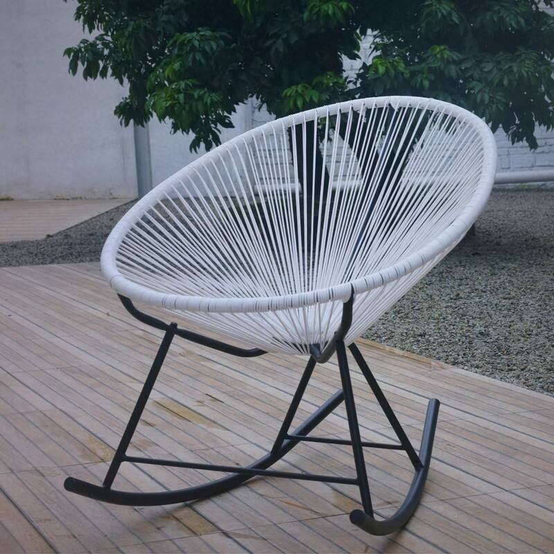 Acapulco Outdoor Woven Rocking Chairs (Set of 2)