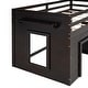 preview thumbnail 8 of 58, Wood Loft Bed with Ladder, Drawers and Safe Guardrail, Maximized Storage Space, Twin Size